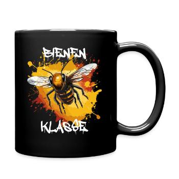 Graffiti Bienenklasse Grundschule Klassentier - Tasse einfarbig - Schwarz - Rechts