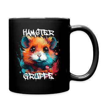 Graffiti Hamstergruppe Kindergarten Gruppentier - Tasse einfarbig - Schwarz - Rechts
