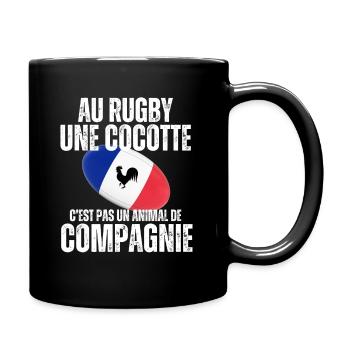 XV Rugby Rigolo Cocotte Cadeau T-shirt homme - Mug uni - noir - Droite