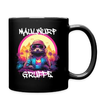 Graffiti Maulwurfgruppe Kindergarten Gruppentier - Tasse einfarbig - Schwarz - Rechts