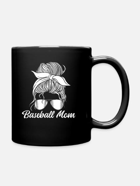 Baseball Baseball Mom - Tasse einfarbig - Schwarz