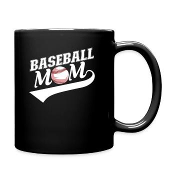 Baseball Baseball Mom - Tasse einfarbig - Schwarz - Rechts