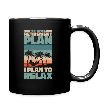 Pensioner Pension Funny - Full Colour Mug - black - Right