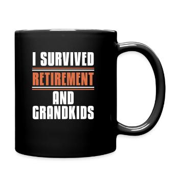 Pensioner pension - Full Colour Mug - black - Right