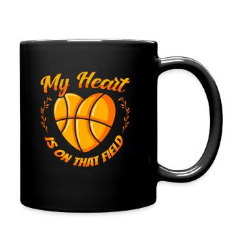 Baseball Liebe Baseball Mama - Tasse einfarbig - Schwarz - Rechts