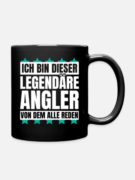 Ich bin dieser legendäre Angler - Tasse einfarbig - Schwarz