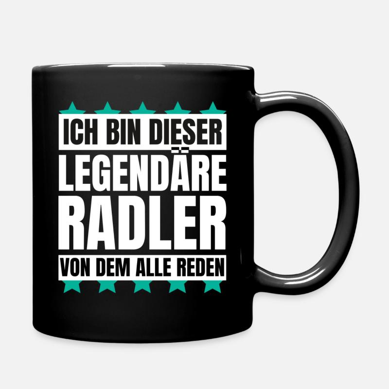 Ich bin dieser legendäre Radler - Tasse einfarbig - Schwarz