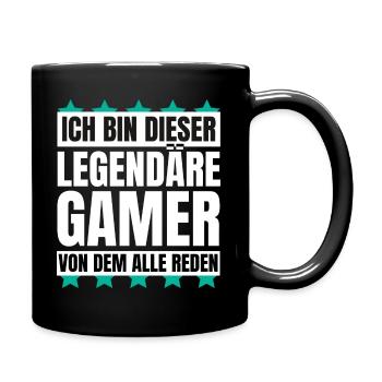 Ich bin dieser legendäre Gamer - Tasse einfarbig - Schwarz - Rechts
