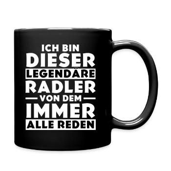 Ich bin dieser legendäre Radler - Tasse einfarbig - Schwarz - Rechts
