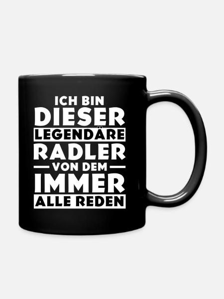 Ich bin dieser legendäre Radler - Tasse einfarbig - Schwarz
