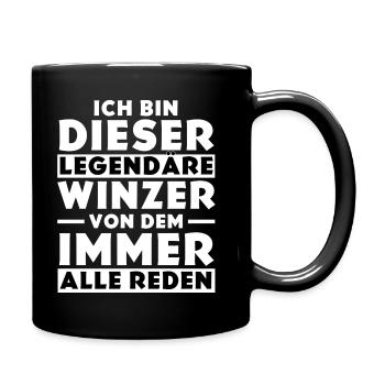 Ich bin dieser legendäre Winzer - Tasse einfarbig - Schwarz - Rechts