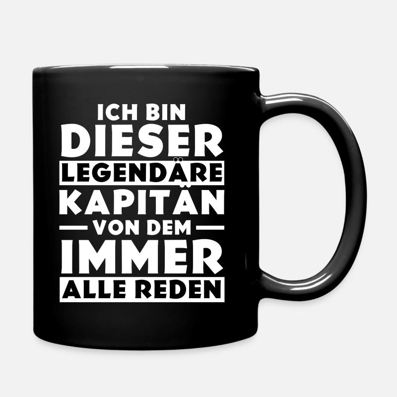 Ich bin dieser legendäre Kapitän - Tasse einfarbig - Schwarz