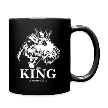 Airedale Terrier King of everything Hund Wilsigns - Tasse einfarbig - Schwarz - Rechts