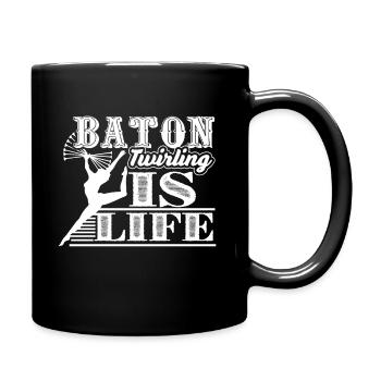 Baton Twirling Baton Twirling Is Life - Full Colour Mug - black - Right