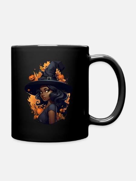 Halloween Witch - Full Colour Mug - black