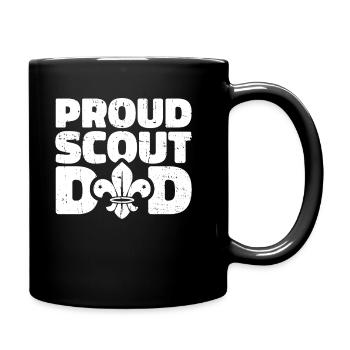 Père scout Papa scout fier - Mug uni - noir - Droite