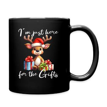 I`m just here for the Gifts - Tasse einfarbig - Schwarz - Rechts
