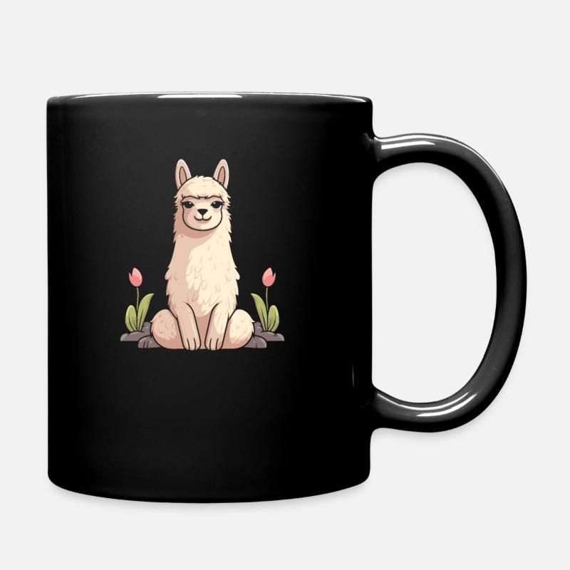 Lama Llama - Tasse einfarbig - Schwarz