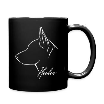 Profil de talonneur Bouvier Chien Chiens Chien Wilsigns - Mug uni - noir - Droite