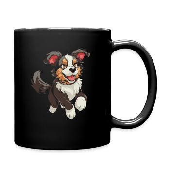 Dog Four-legged Friend Cute - Full Colour Mug - black - Right