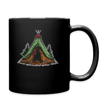 Scout Tent - Full Colour Mug - black - Right