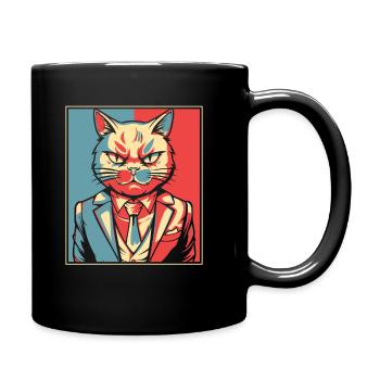 Cat - Full Colour Mug - black - Right