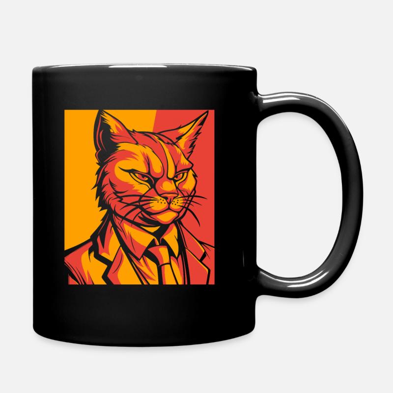 Cat - Full Colour Mug - black