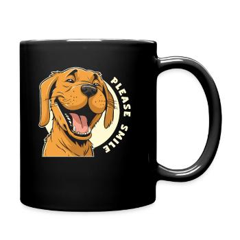 Labrador Cute Just Smile - Full Colour Mug - black - Right