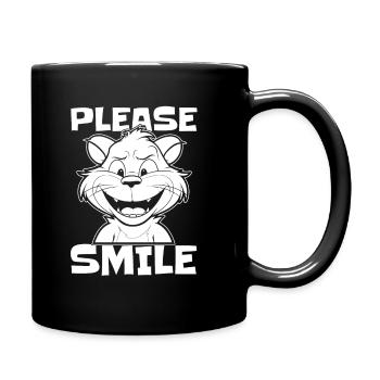 Hamster Gold Hamster Funny Just Smile - Full Colour Mug - black - Right