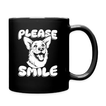 German Shepherd Just Smile - Full Colour Mug - black - Right