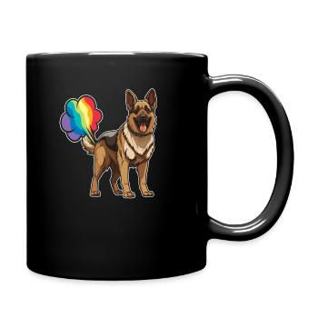 Berger Allemand Drôle Rainbow Pet - Mug uni - noir - Droite