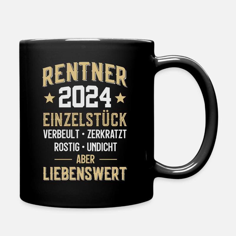 LUSTIG RENTE RUHESTAND RENTNER 2024 - Tasse einfarbig - Schwarz