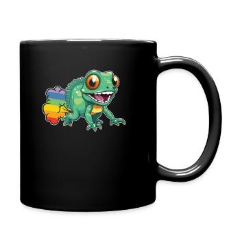 Caméléon Caméléon Drôle Rainbow Pet - Mug uni - noir - Droite