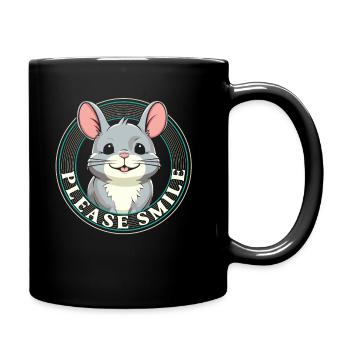 Chinchilla Cute Just Smile - Full Colour Mug - black - Right