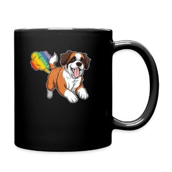 St. Bernard Rainbow Rainbow Fart - Full Colour Mug - black - Right
