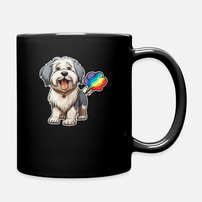 Altenglischer Schäferhund Bobtail Niedlich - Tasse einfarbig - Schwarz