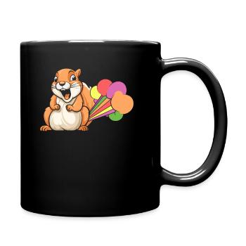 Écureuil Drôle Arc-en-ciel Pet - Mug uni - noir - Droite