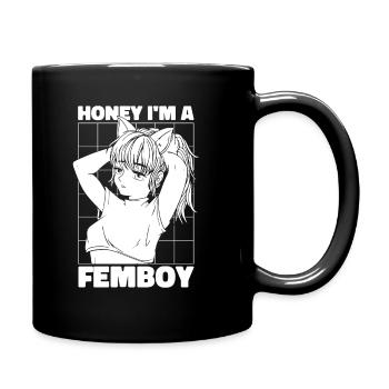 Anime Manga Femboy Anime - Tasse einfarbig - Schwarz - Rechts