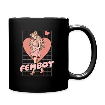 Anime Manga Kawaii Femboy Anime - Tasse einfarbig - Schwarz - Rechts
