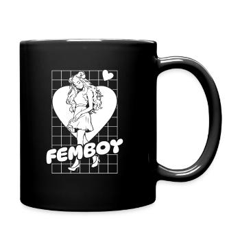 Anime Manga Kawaii Femboy Anime - Tasse einfarbig - Schwarz - Rechts