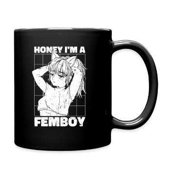 Anime Manga Femboy Anime - Tasse einfarbig - Schwarz - Rechts