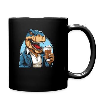 Amateur de bière T Rex - Mug uni - noir - Droite