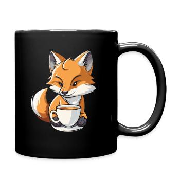 Café Fuchs - Mug uni - noir - Droite