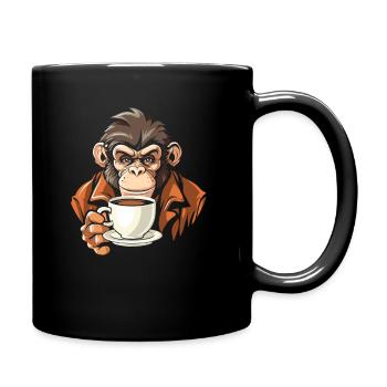 Café de singe - Mug uni - noir - Droite