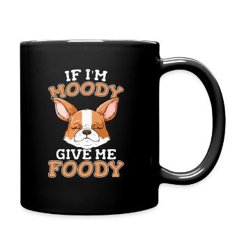 Corgi Drôle Si Je Suis De Mauvaise Humeur Donnez-Moi Gourmand - Mug uni - noir - Droite