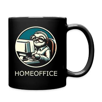 Homeoffice - Tasse einfarbig - Schwarz - Rechts