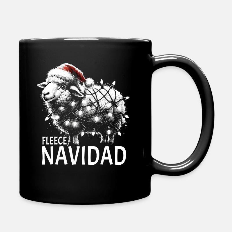 Fleece Navidad Weihnachten Geschenk Lustig Sprüche - Tasse einfarbig - Schwarz