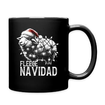 Fleece Navidad Weihnachten Geschenk Lustig Sprüche - Tasse einfarbig - Schwarz - Rechts
