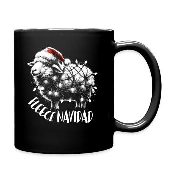 Fleece Navidad Weihnachten Geschenk Lustig Sprüche - Tasse einfarbig - Schwarz - Rechts
