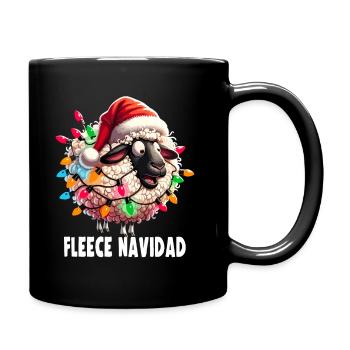 Fleece Navidad Weihnachten Geschenk Lustig Sprüche - Tasse einfarbig - Schwarz - Rechts